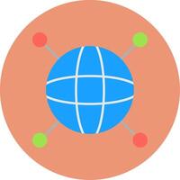 Internet Flat Circle Icon vector