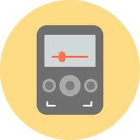 Audio Player Flat Circle Icon vector