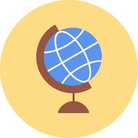 globo plano circulo icono vector