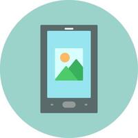 Tablet Flat Circle Icon vector