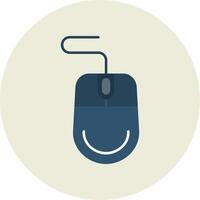 Mouse Flat Circle Icon vector