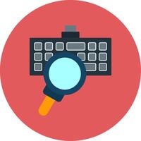 Keylogger Flat Circle Icon vector