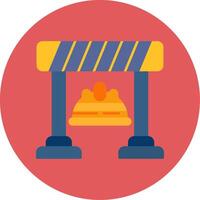 Barrier Flat Circle Icon vector