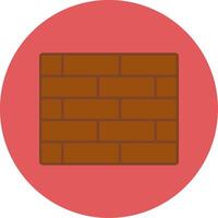 Brickwall Flat Circle Icon vector