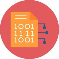Encryption Data Flat Circle Icon vector