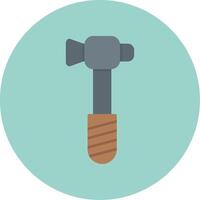 Hammer Flat Circle Icon vector