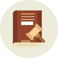 Laws Flat Circle Icon vector