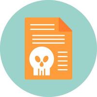 Document Flat Circle Icon vector