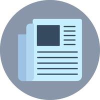 Newspaper Flat Circle Icon vector