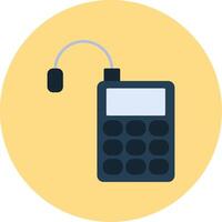 Microphone Flat Circle Icon vector