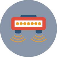 Motion Sensor Flat Circle Icon vector