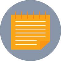 Notes Flat Circle Icon vector