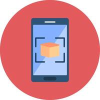 Augmented Reality Flat Circle Icon vector