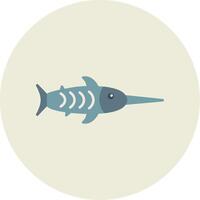 Narwhal Flat Circle Icon vector