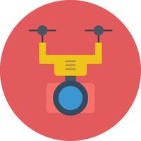 Camera Drone Flat Circle Icon vector