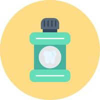 Mouthwash Flat Circle Icon vector