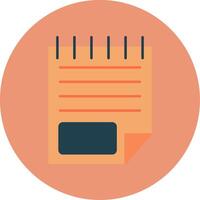 Note Flat Circle Icon vector