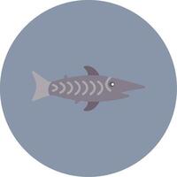 shark Flat Circle Icon vector