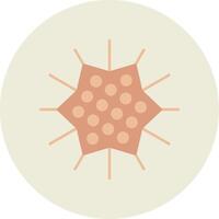 Sea Urchin Flat Circle Icon vector