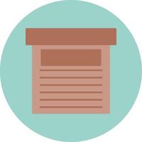 Storage Box Flat Circle Icon vector