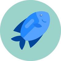 Surgeonfish Flat Circle Icon vector