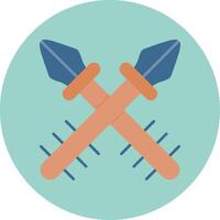 Harpoon Flat Circle Icon vector
