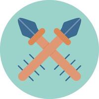 Harpoon Flat Circle Icon vector