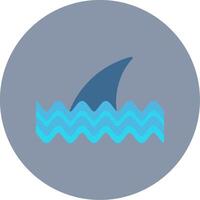 Fins Flat Circle Icon vector