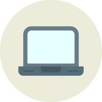 Laptop Flat Circle Icon vector