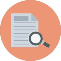 Magnifying Glass Flat Circle Icon vector