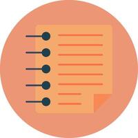 Notes Flat Circle Icon vector