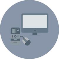 Computing Flat Circle Icon vector