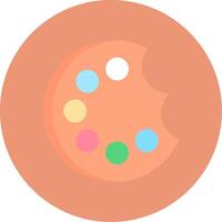 Painting Palette Flat Circle Icon vector