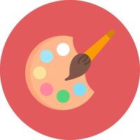 Watercolor Flat Circle Icon vector