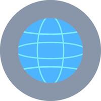 Globe Flat Circle Icon vector