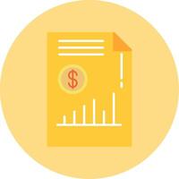 Income Flat Circle Icon vector