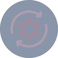 Recycle Flat Circle Icon vector