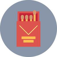 Match Box Flat Circle Icon vector