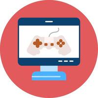 Game Flat Circle Icon vector