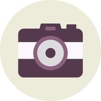 Photo Camera Flat Circle Icon vector