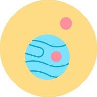 Mars With Satellite Flat Circle Icon vector