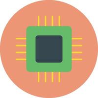 Circuit Board Flat Circle Icon vector