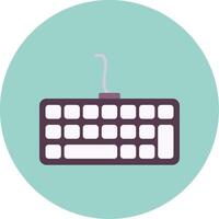 Keyboard Flat Circle Icon vector