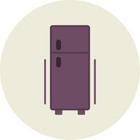 Fridge Flat Circle Icon vector