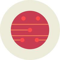 Mars Flat Circle Icon vector