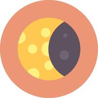 Moon Phase Flat Circle Icon vector