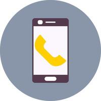 Phone Flat Circle Icon vector