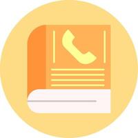 Contact Book Flat Circle Icon vector