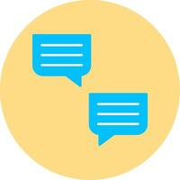 Chat Bubble Flat Circle Icon vector