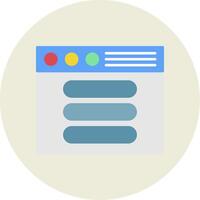 Process Flat Circle Icon vector